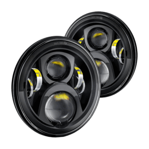 Lumen® - 7" Round Black Projector LED Headlights (H6024)